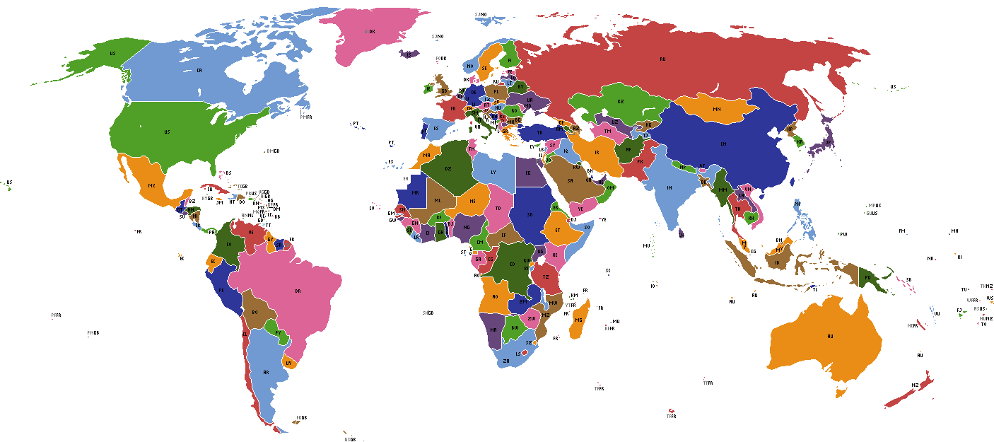 World map showing trademark registration coverage across 100+ countries and regions